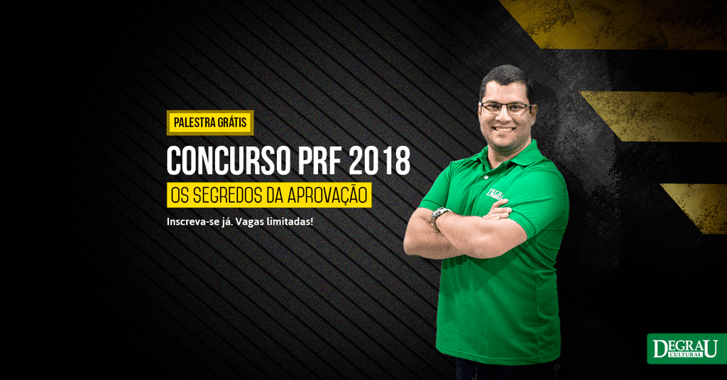 Palestra sobre o concurso PRF com o professor Rodrigo Menezes