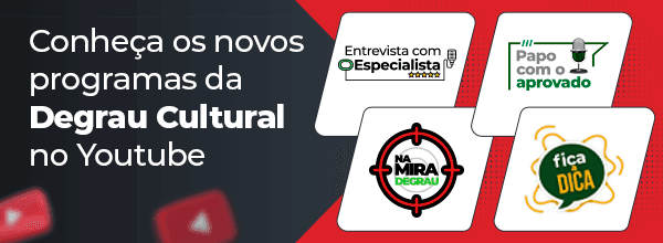 Degrau Cultural: novos programas no canal do Youtube