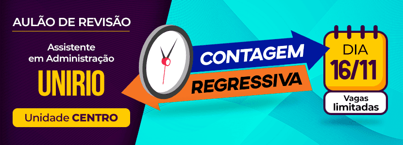 Concurso Unirio: Inscreva-se no Aulão Contagem Regressiva