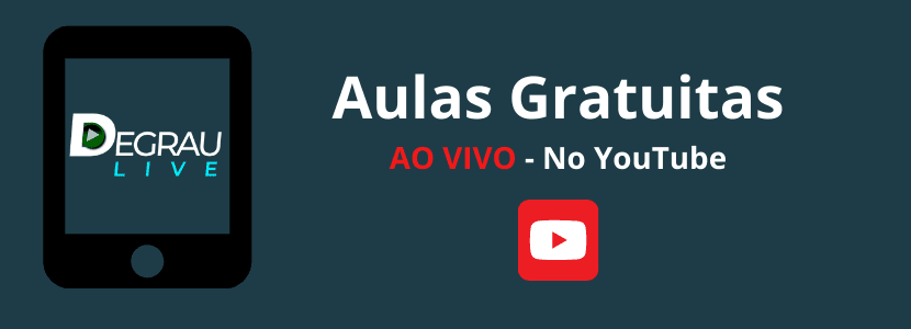 Concurso público: aulas gratuitas diariamente no Youtube da Degrau Cultural